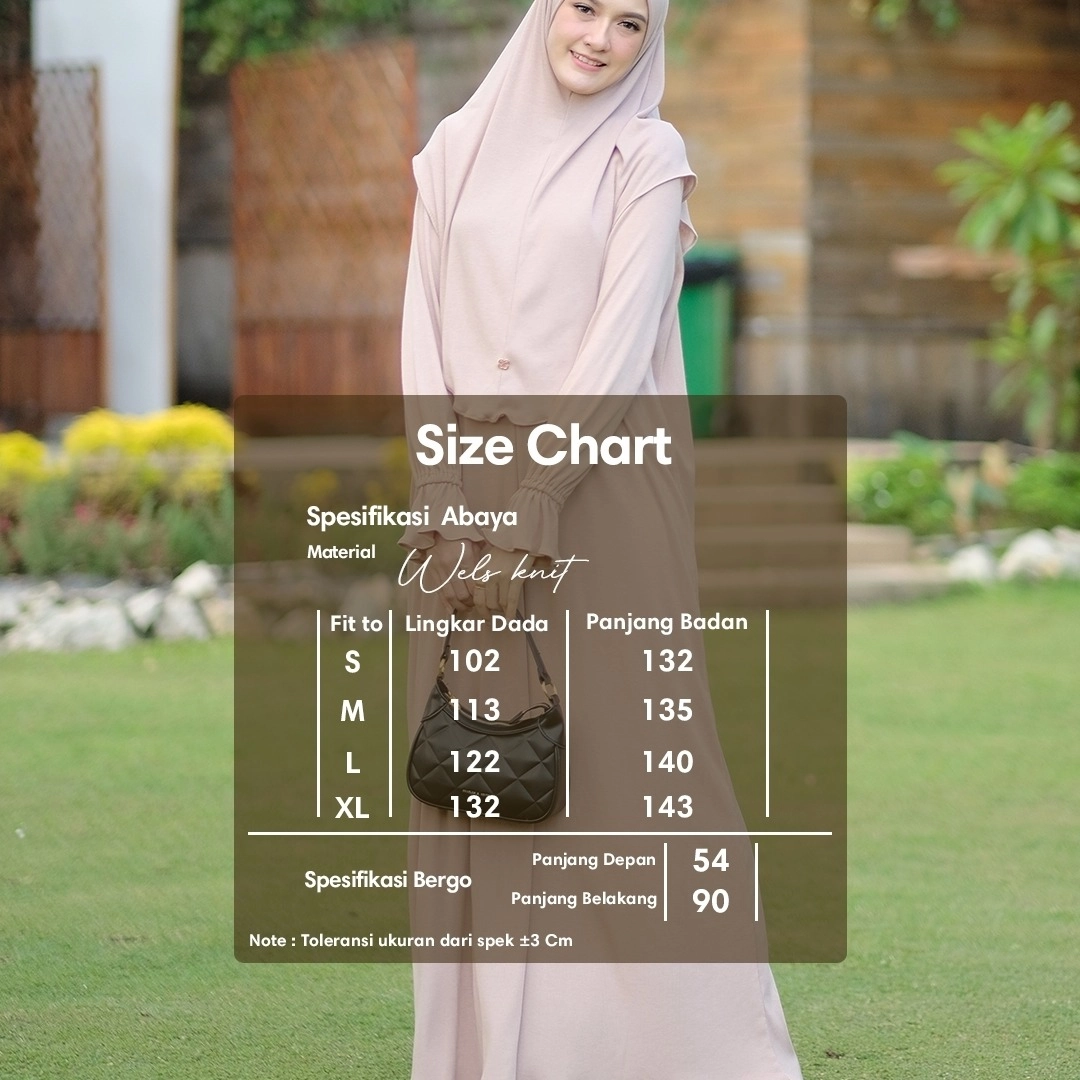 Sheika Hijab - Abaya Knit Haneen (Dress Wanita Abaya untuk Umroh Haji Gamis Muslimah Busui)