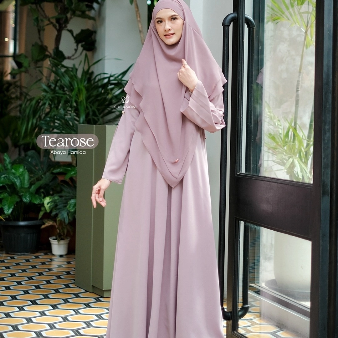 Abaya Hamida - Abaya saja (Dress UV Protection  Abaya untuk umroh Dress muslim wanita)