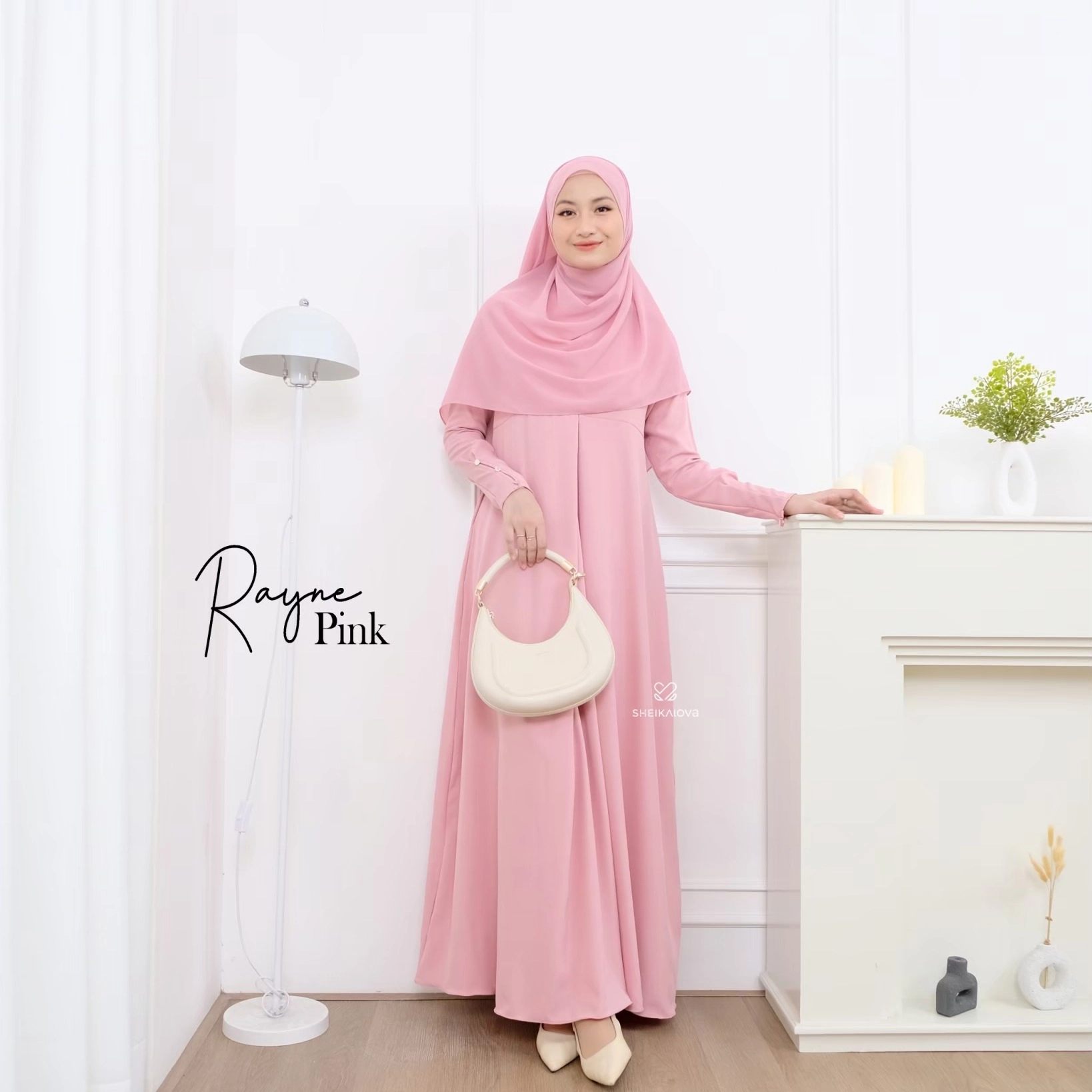 Sheika Hijab || Rayne Dress [ Abaya umroh baju muslim wanita polos ladyzara ]