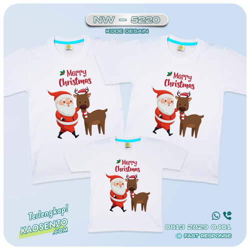 Baju Kaos Couple Keluarga Natal | Kaos Family Custom Christmas | Kaos Natal - NW 5220