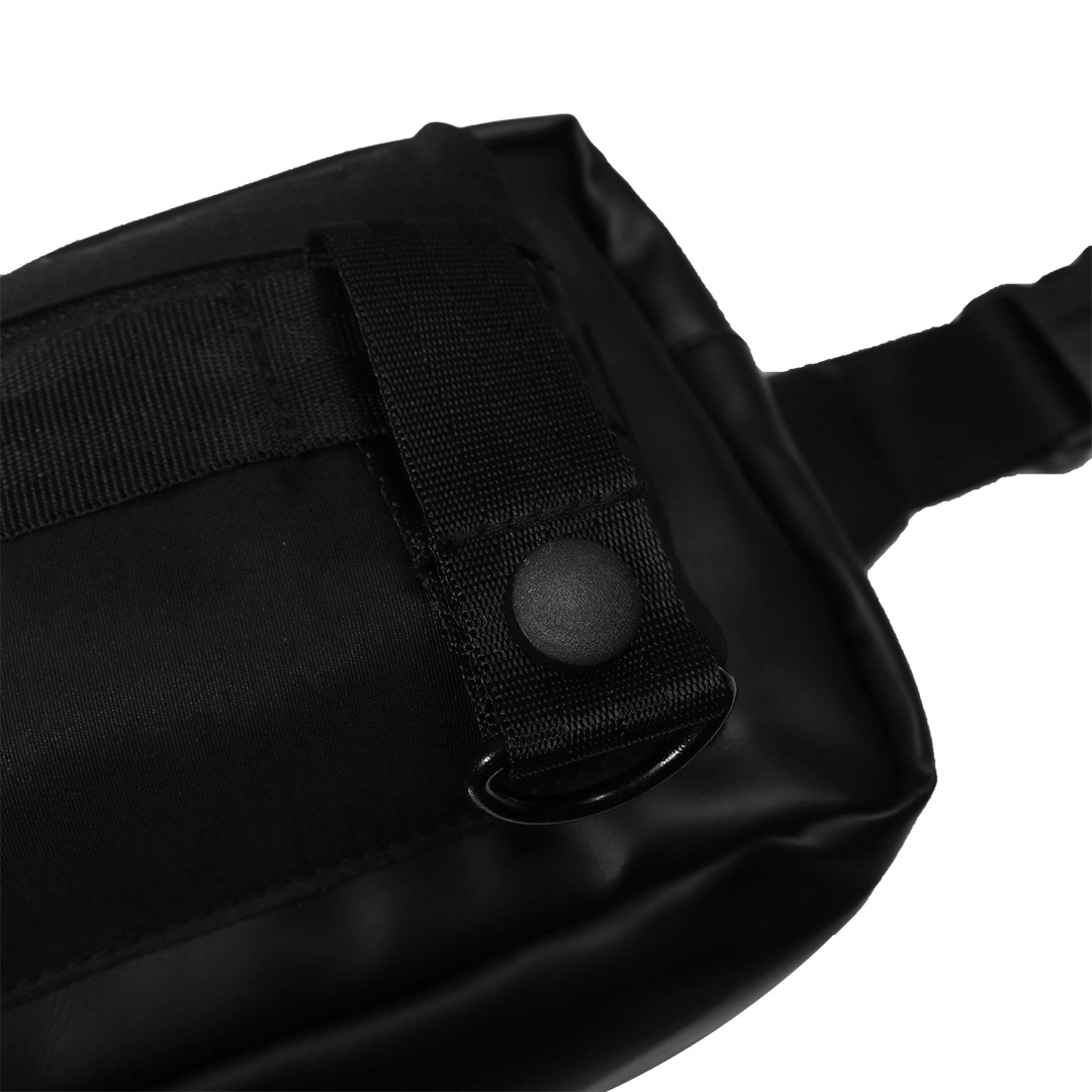 Tas Pinggang Distro Waterproof Pria Wanita Hitam Langky Waist Bag GILT Wave