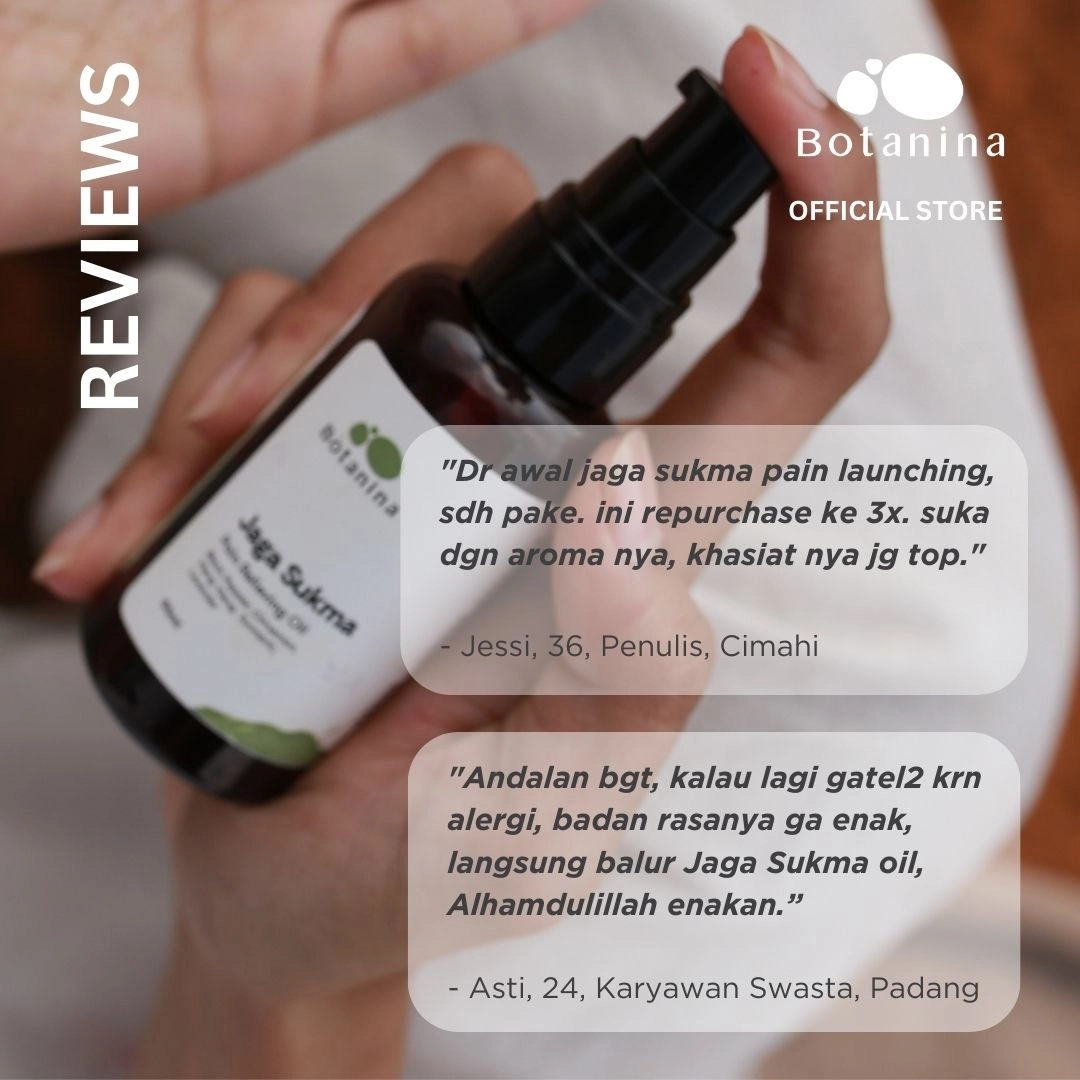 Botanina Jaga Sukma Comforting Oil | Pain Relieving Minyak Balur Masuk Angin Pijat Roll On