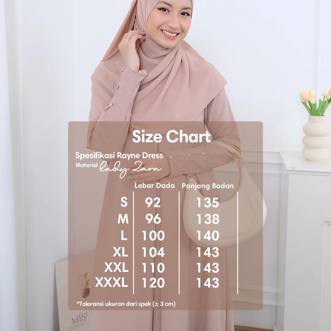 Sheika Hijab || Rayne Dress [ Abaya umroh baju muslim wanita polos ladyzara ]