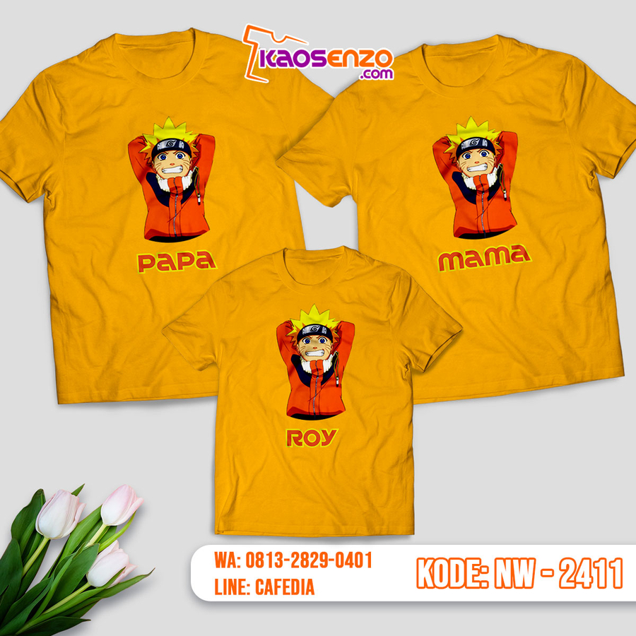 Jual Baju  Kaos  Couple  Keluarga  Keren Naruto Terbaru 