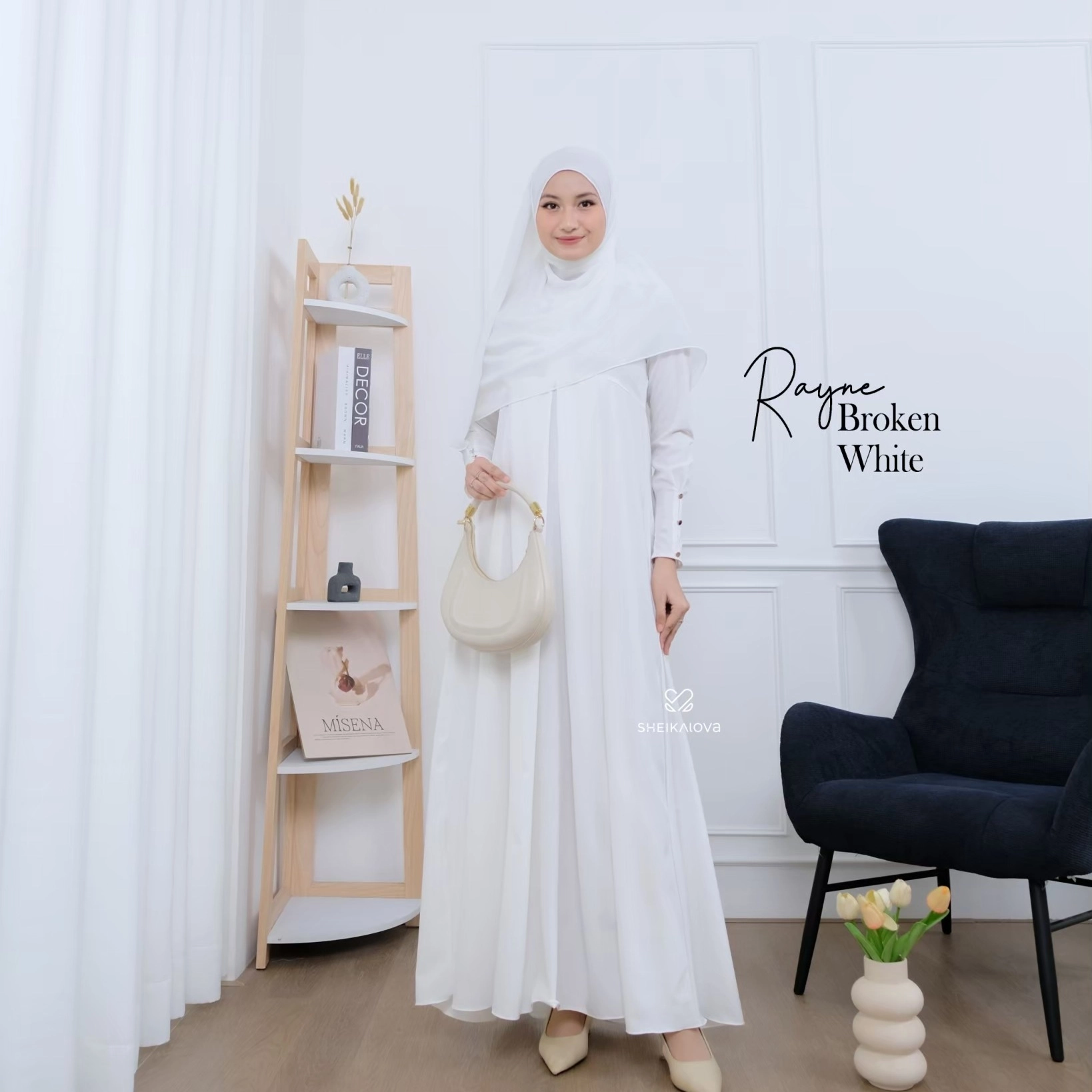 Sheika Hijab || Rayne Dress [ Abaya umroh baju muslim wanita polos ladyzara ]