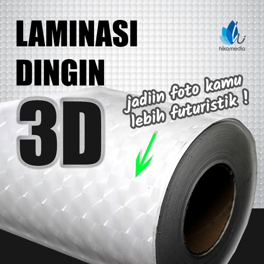  LAMINASI  DINGIN 1 ROL 3D Tiga Dimensi 31 cm x 45 meter