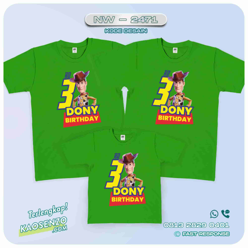 Baju Kaos Couple Keluarga Toy Story | Kaos Family Custom | Kaos Toy Story - NW 2471