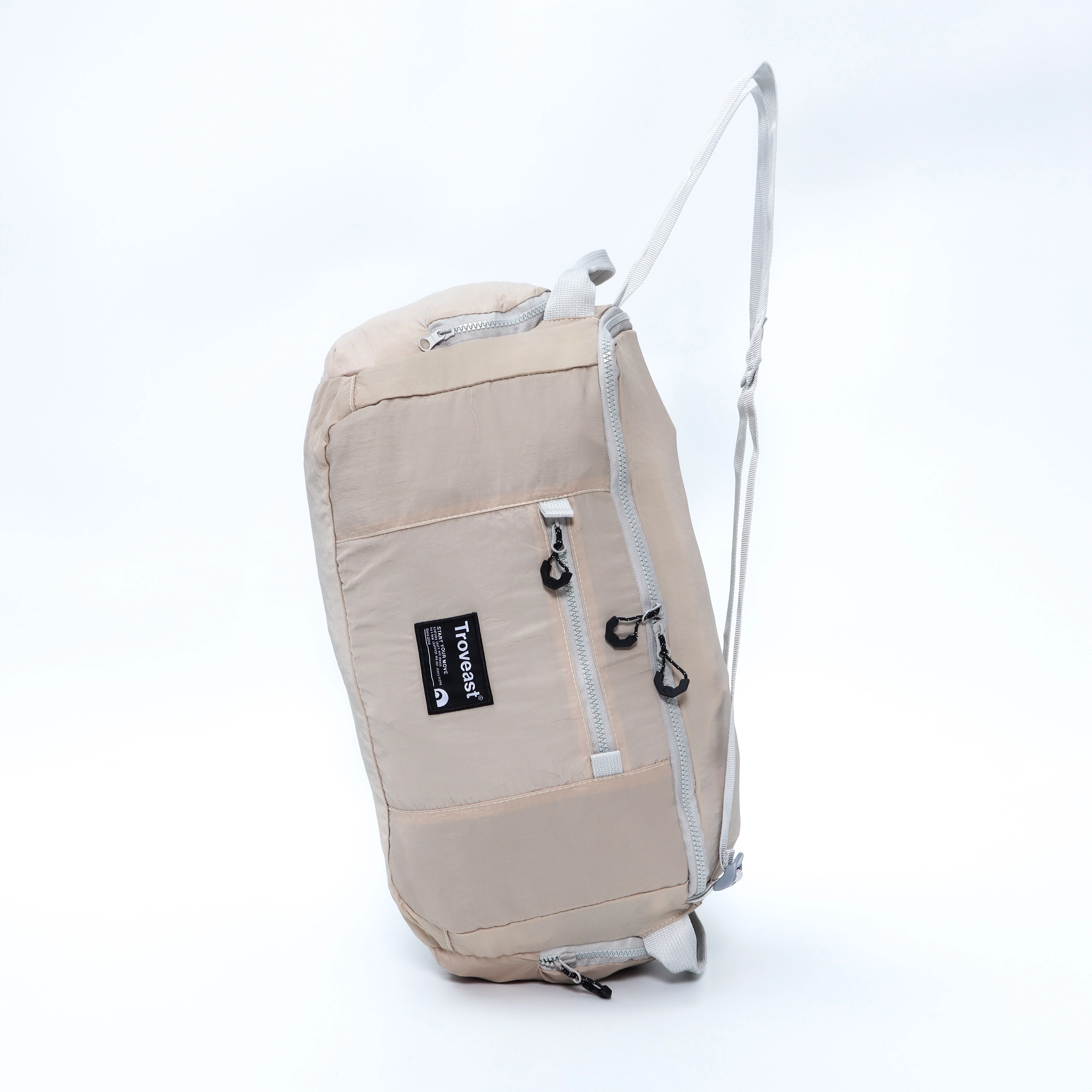 Troveast Tas Travel Lipat Safar Series Milk Tea 20 Liter Kapasitas Bahan Nylon Crinkle Mudah Dibawa Bepergian Ringan Water-Repellent Stylish untuk Travel Belanja dan Daily Use