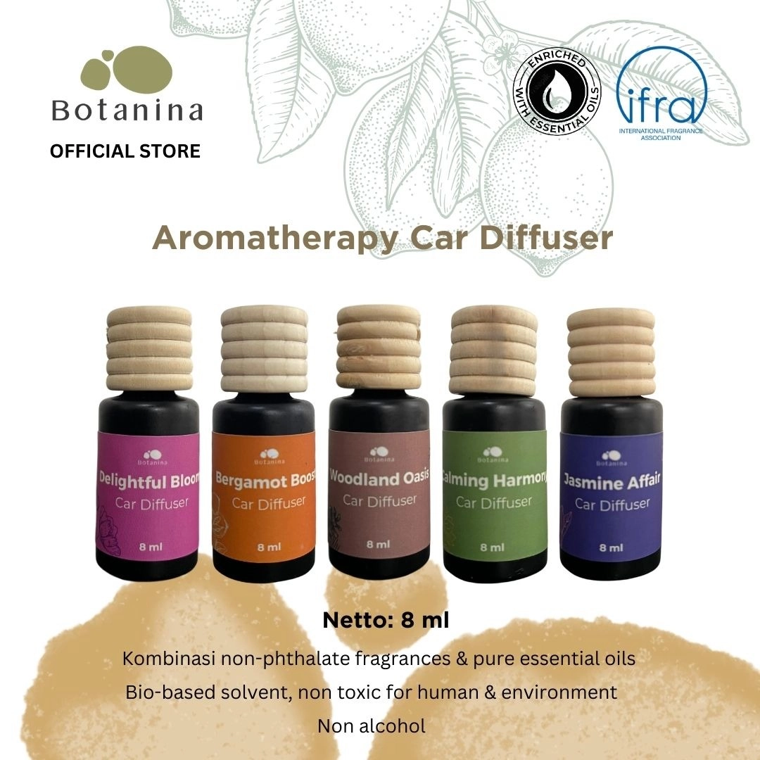 Botanina Aromatherapy Car Diffuser - Premium Car Aromatherapy Blend With Essential Oil | Pengharum Mobil | Car Freshener | Car Fragrance 