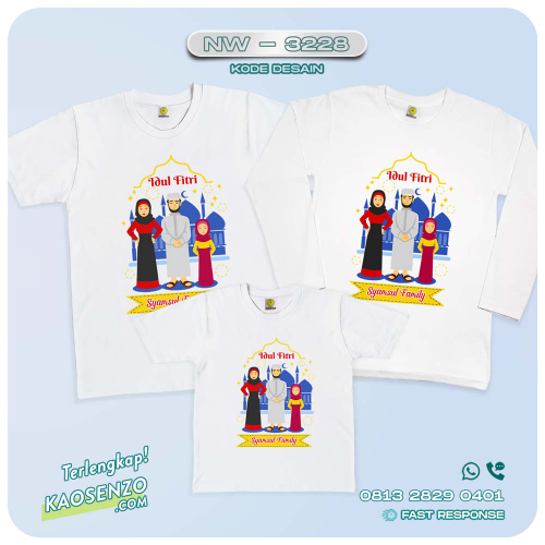 Baju Kaos Couple Keluarga Lebaran | Kaos Family Custom | Kaos Lebaran - NW 3228