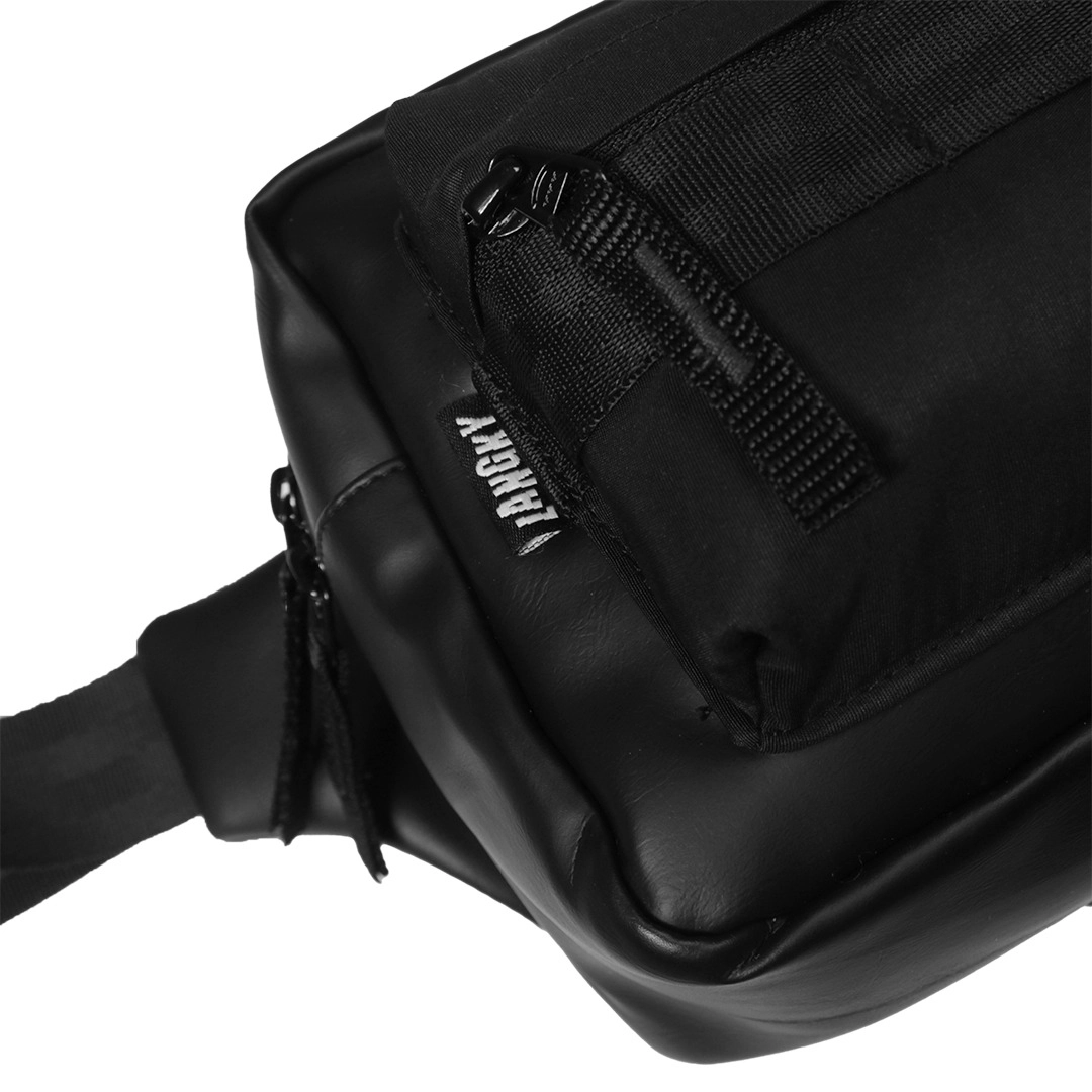 Tas Pinggang Distro Waterproof Pria Wanita Hitam Langky Waist Bag GILT Wave