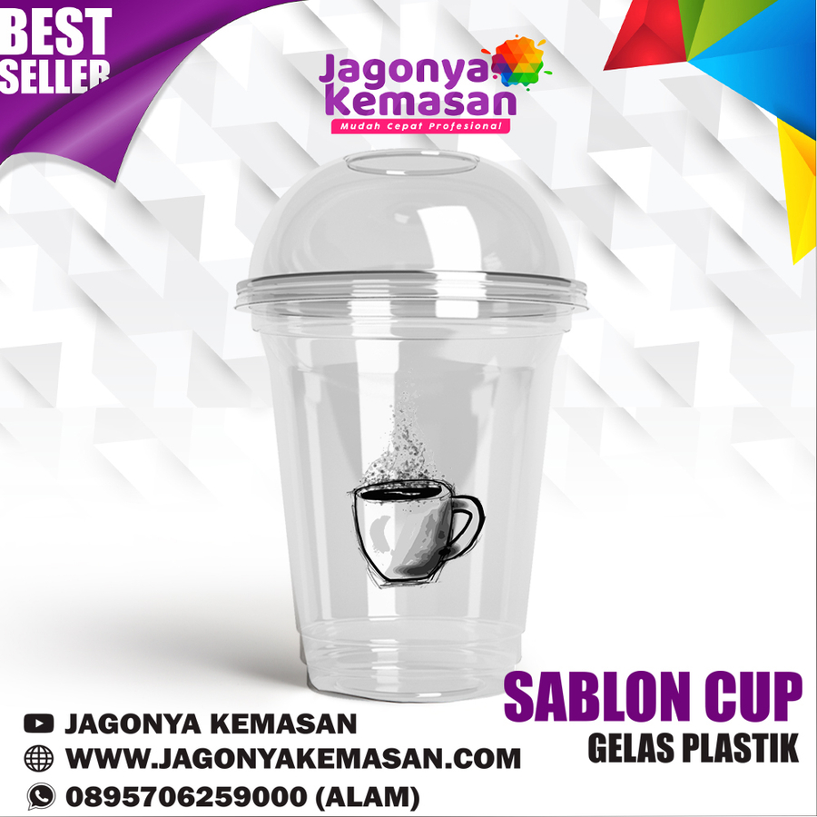 Wa 0895706259000 Harga Cup Plastik Sablon Kediri