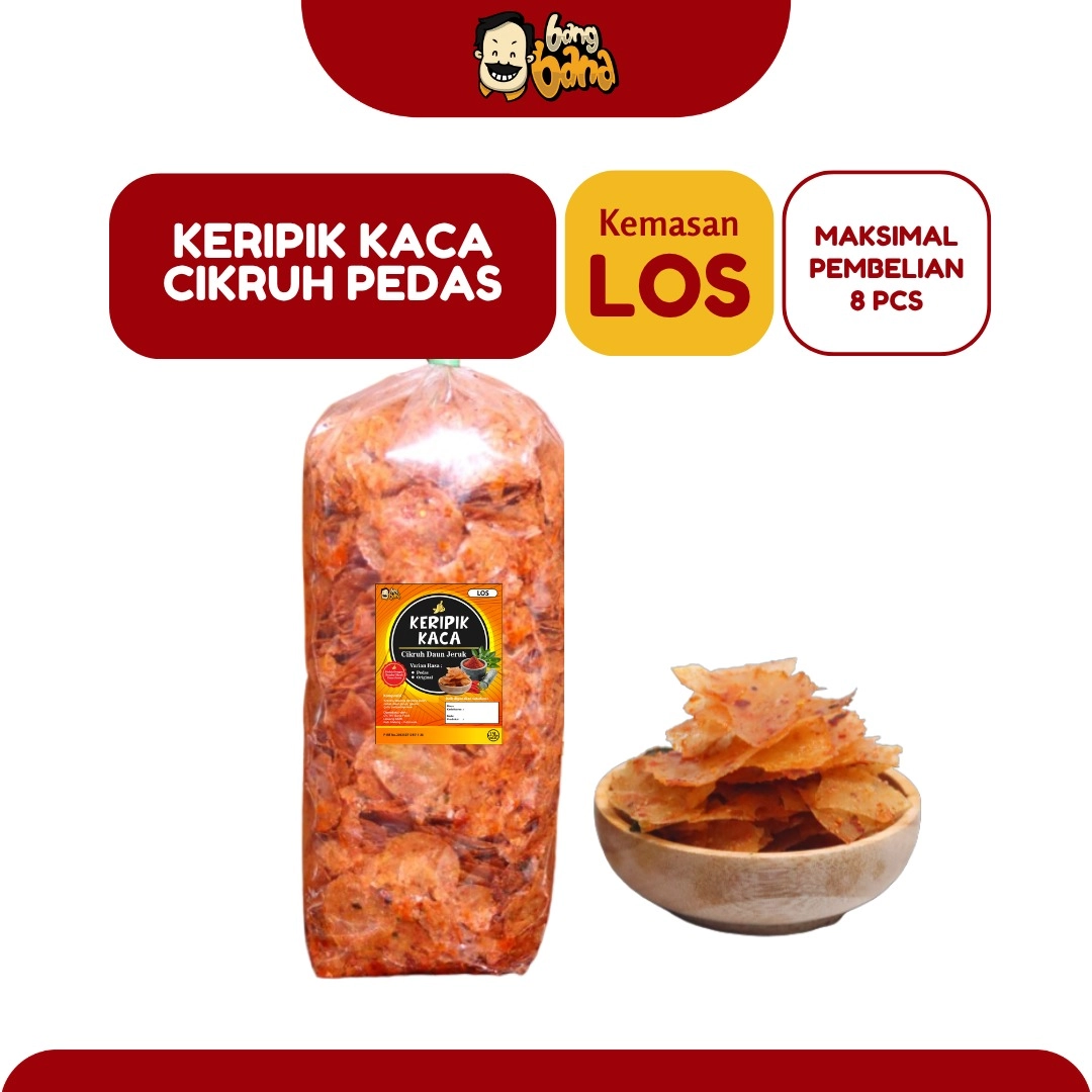 Keripik Kaca Pedas Kemasan LOS 1,8kg