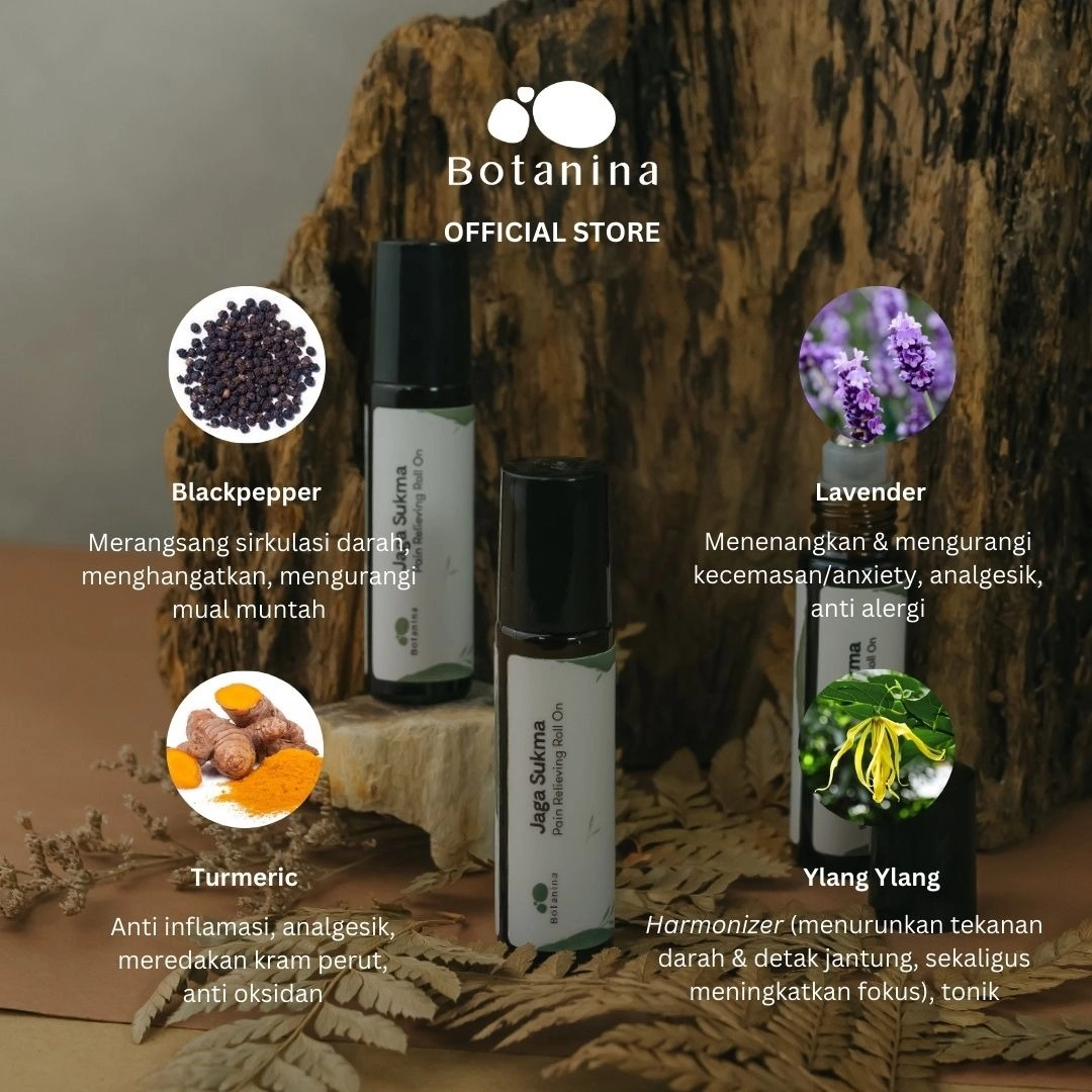 Botanina Jaga Sukma Comforting Oil | Pain Relieving Minyak Balur Masuk Angin Pijat Roll On