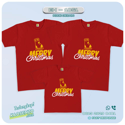 Baju Kaos Couple Keluarga | Kaos Family Custom Natal - EH 1051
