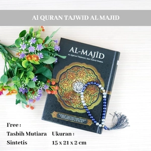 Al Qur'an Al-Majid Terjemah & Tajwid A5 FREE 1pcs Tasbih Cantik