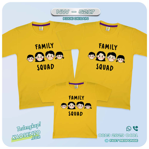 Baju Kaos Couple Keluarga Happy Family | Kaos Ultah Anak | Kaos Family Custom | Kaos Motif Happy Family - NW 5217
