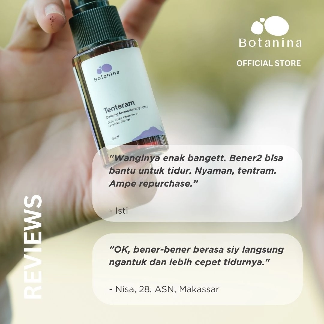Botanina Tenteram Calming Aromatherapy Spray | Natural Deep Sleep Calming Insomnia