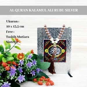 Al Quran Saku Cover Emas & Silver Perak Kalamul Ali FREE 1pcs Tasbih Cantik