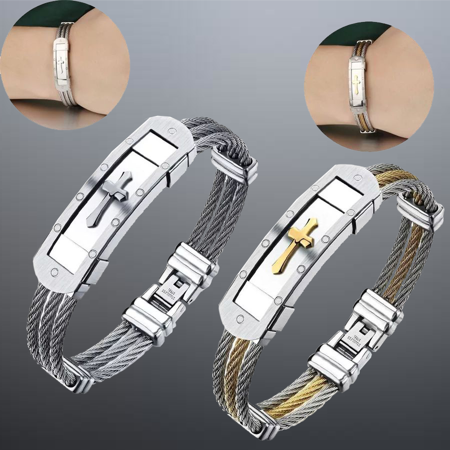  Gelang Stainless Steel  Silver Pure Gold 2