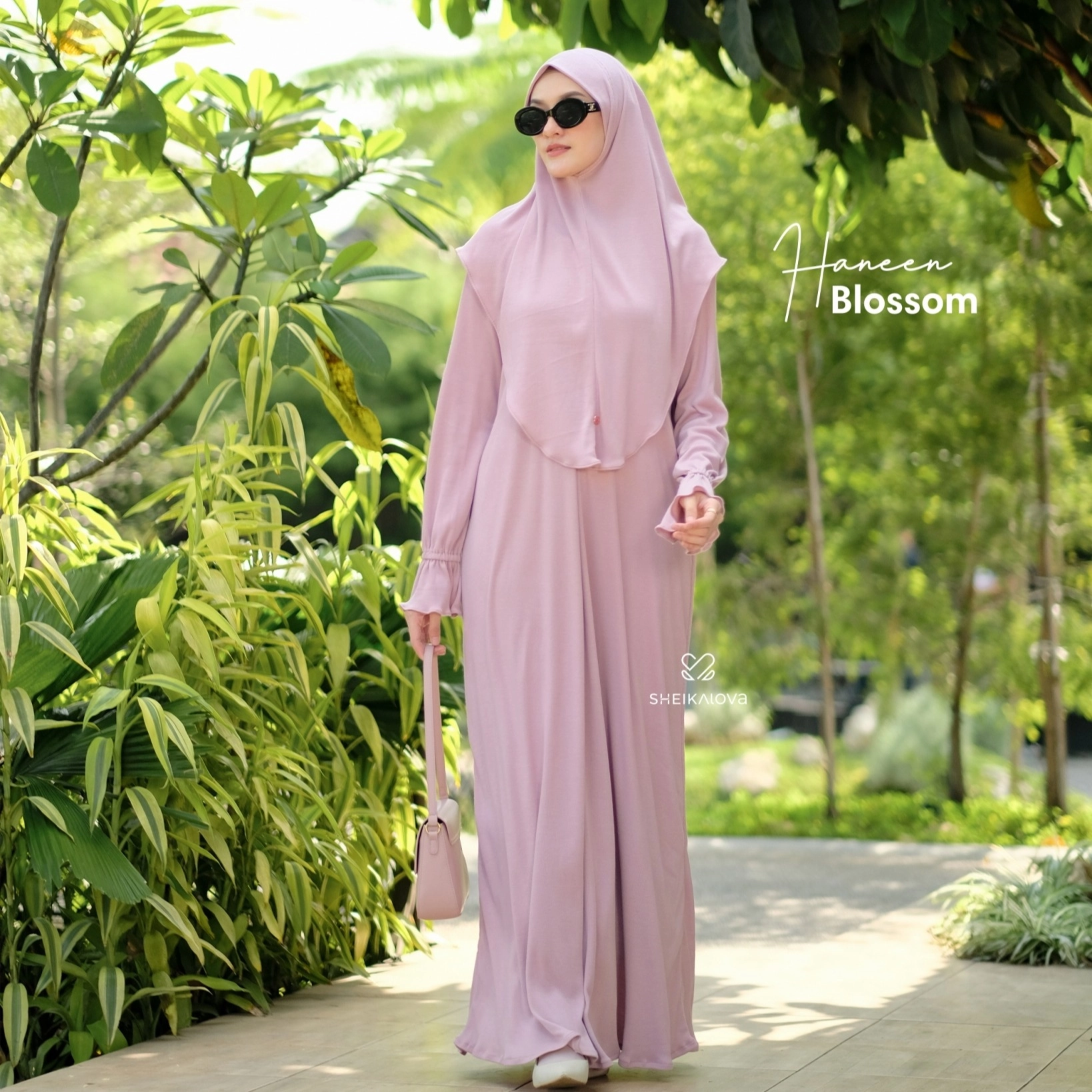 Sheika Hijab - Abaya Knit Haneen (Dress Wanita Abaya untuk Umroh Haji Gamis Muslimah Busui)
