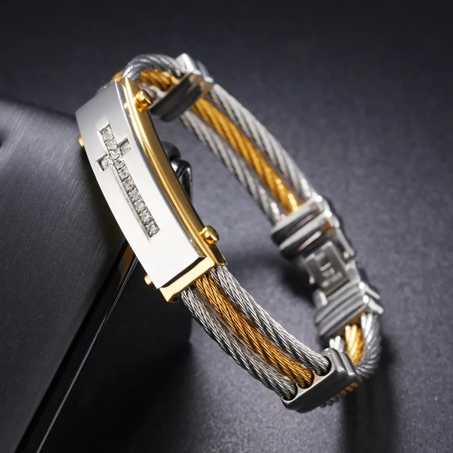 PreOrder Gelang Stainless Steel  Pure Gold New