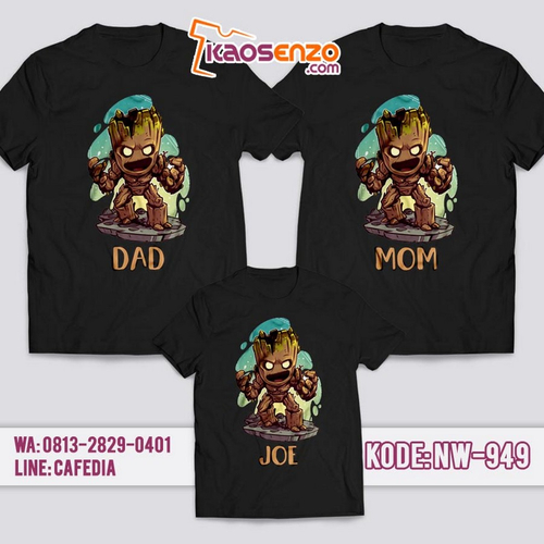 Baju Kaos Couple Keluarga | Kaos Family Custom | Kaos Groot - NW 949