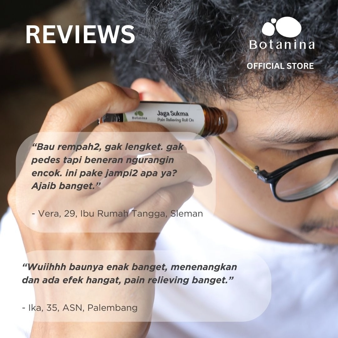 Botanina Jaga Sukma Comforting Oil | Pain Relieving Minyak Balur Masuk Angin Pijat Roll On