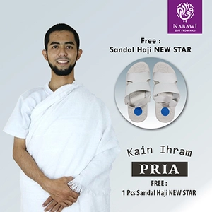 Kain Ihram Pria FREE Sandal Haji New Star