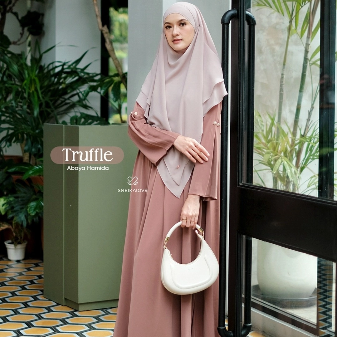 Abaya Hamida - Abaya saja (Dress UV Protection  Abaya untuk umroh Dress muslim wanita)
