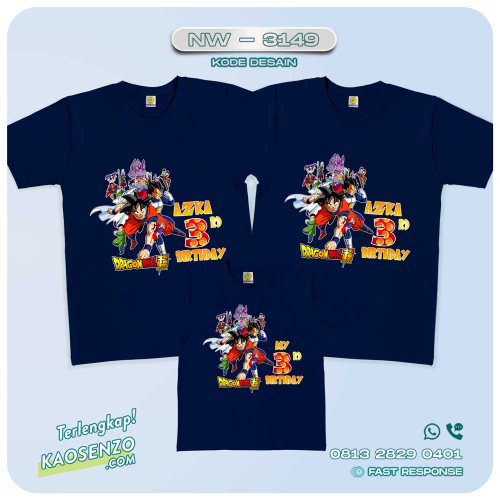 Baju Kaos Couple Keluarga Dragon Ball | Kaos Family Custom | Kaos Dragon Ball - NW 3149