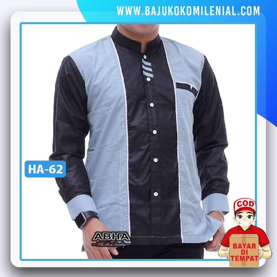 Baju koko milenial terbaru modern seragam santri Baju koko milenial terbaru modern seragam santri