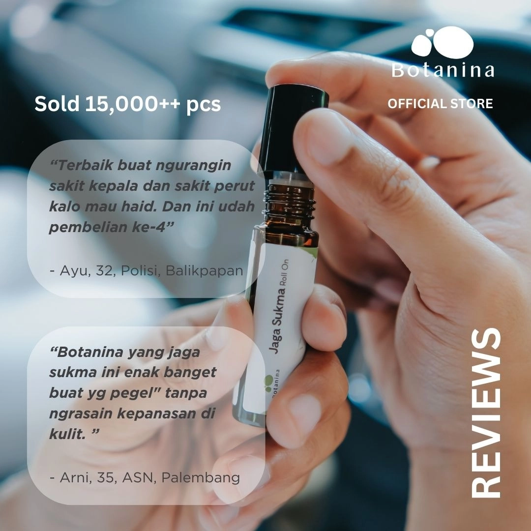 Botanina Jaga Sukma Comforting Oil | Pain Relieving Minyak Balur Masuk Angin Pijat Roll On