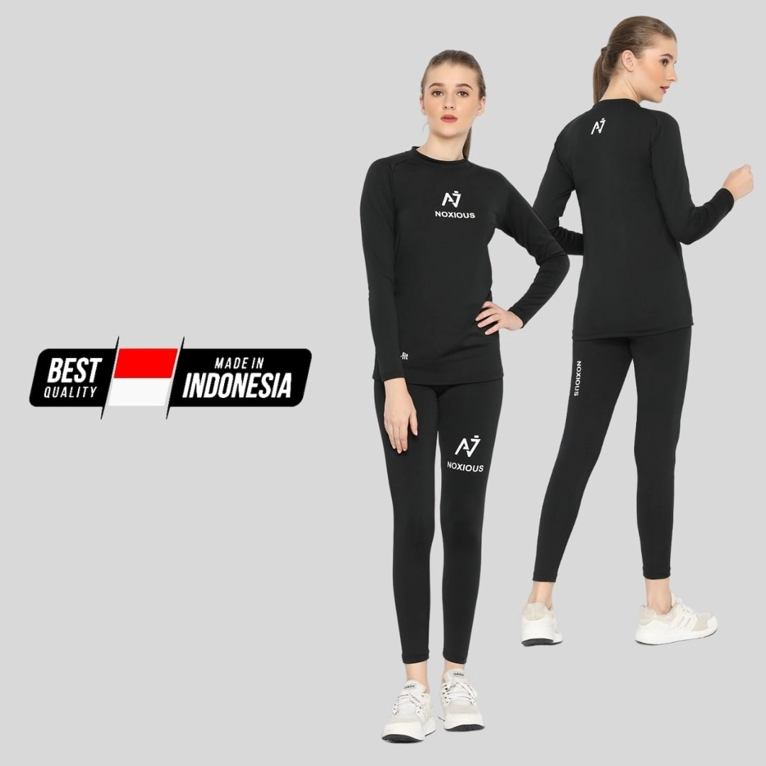 Noxious Setelan Baselayer Manset Legging Wanita