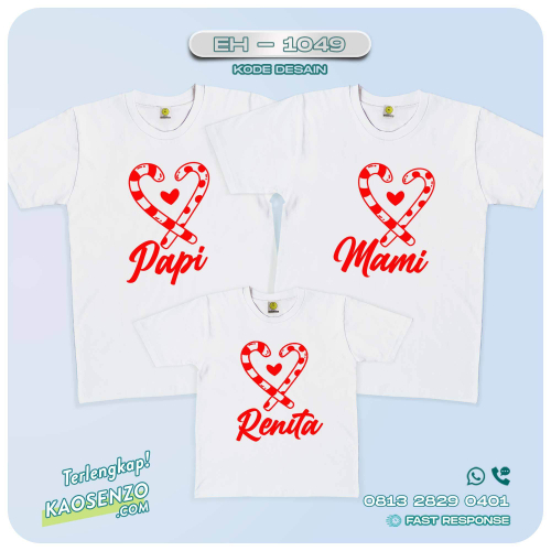 Baju Kaos Couple Keluarga | Kaos Family Custom Natal - EH 1049