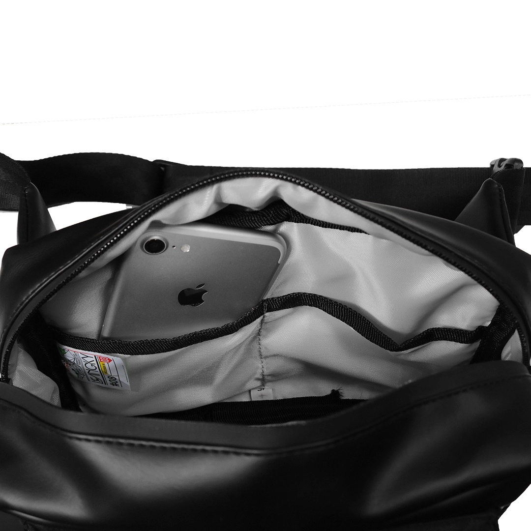 Tas Pinggang Distro Waterproof Pria Wanita Hitam Langky Waist Bag GILT Wave