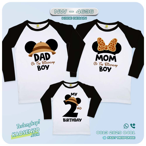 Baju Kaos Couple Keluarga Mickey Mouse | Kaos Family Custom | Kaos Mickey Mouse - NW 4636