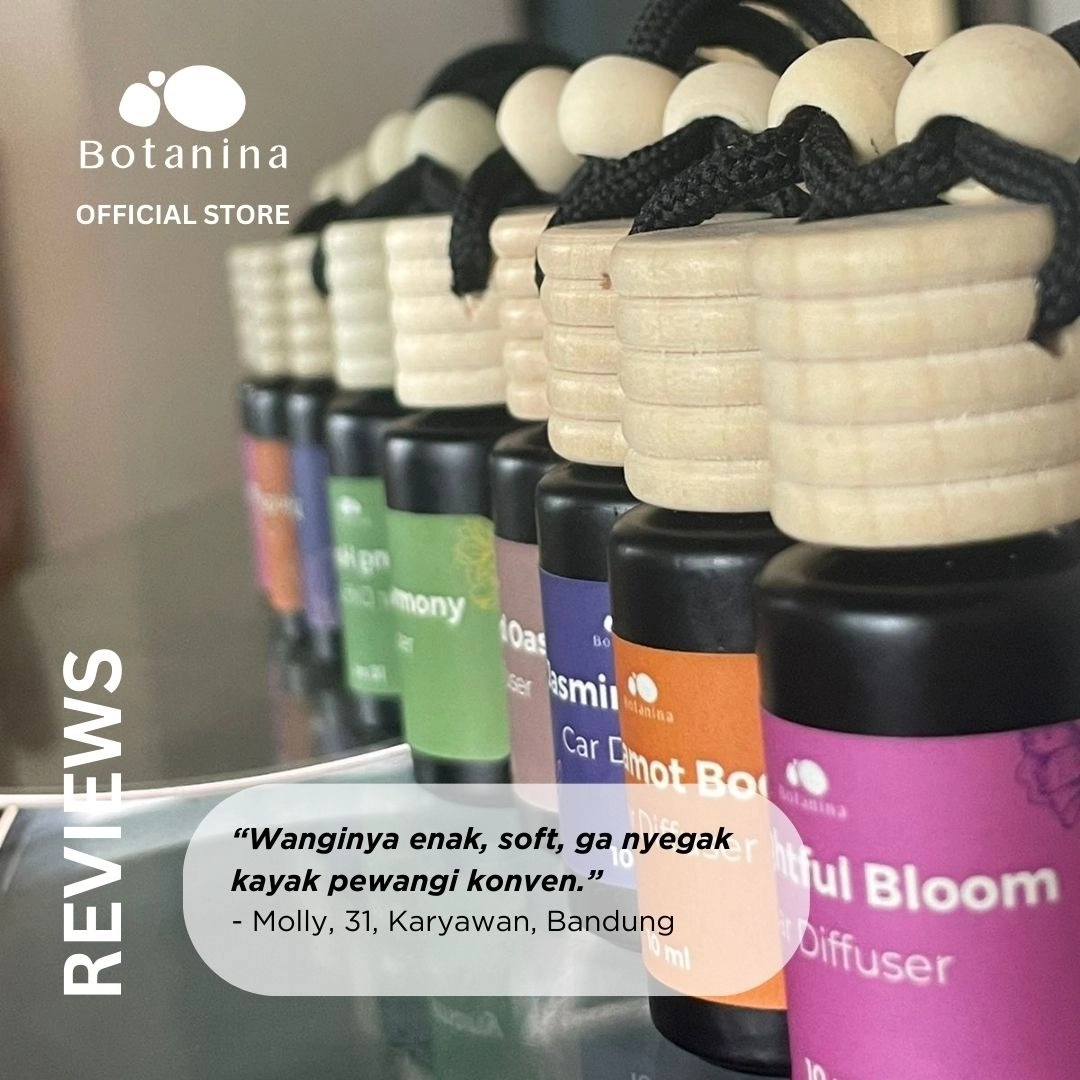 Botanina Aromatherapy Car Diffuser - Premium Car Aromatherapy Blend With Essential Oil | Pengharum Mobil | Car Freshener | Car Fragrance 