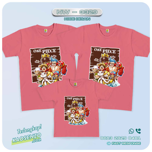 Baju Kaos Couple Keluarga One Piece | Kaos Family Custom | Kaos One Piece - NW 3329