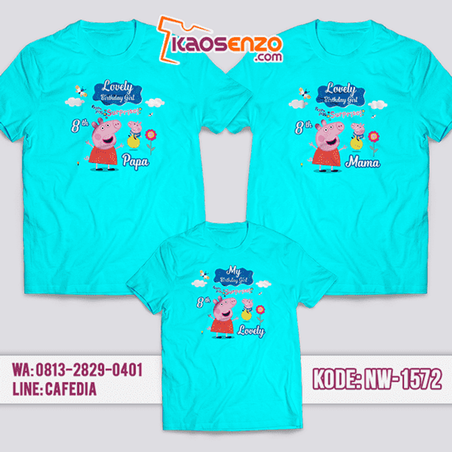 Jual Baju Kaos Couple Keluarga Keren Kaos Family Peppa Pig Terbaru