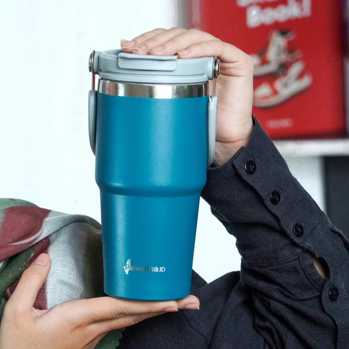 Tumbler palestina 600ml palestinaid signature blue