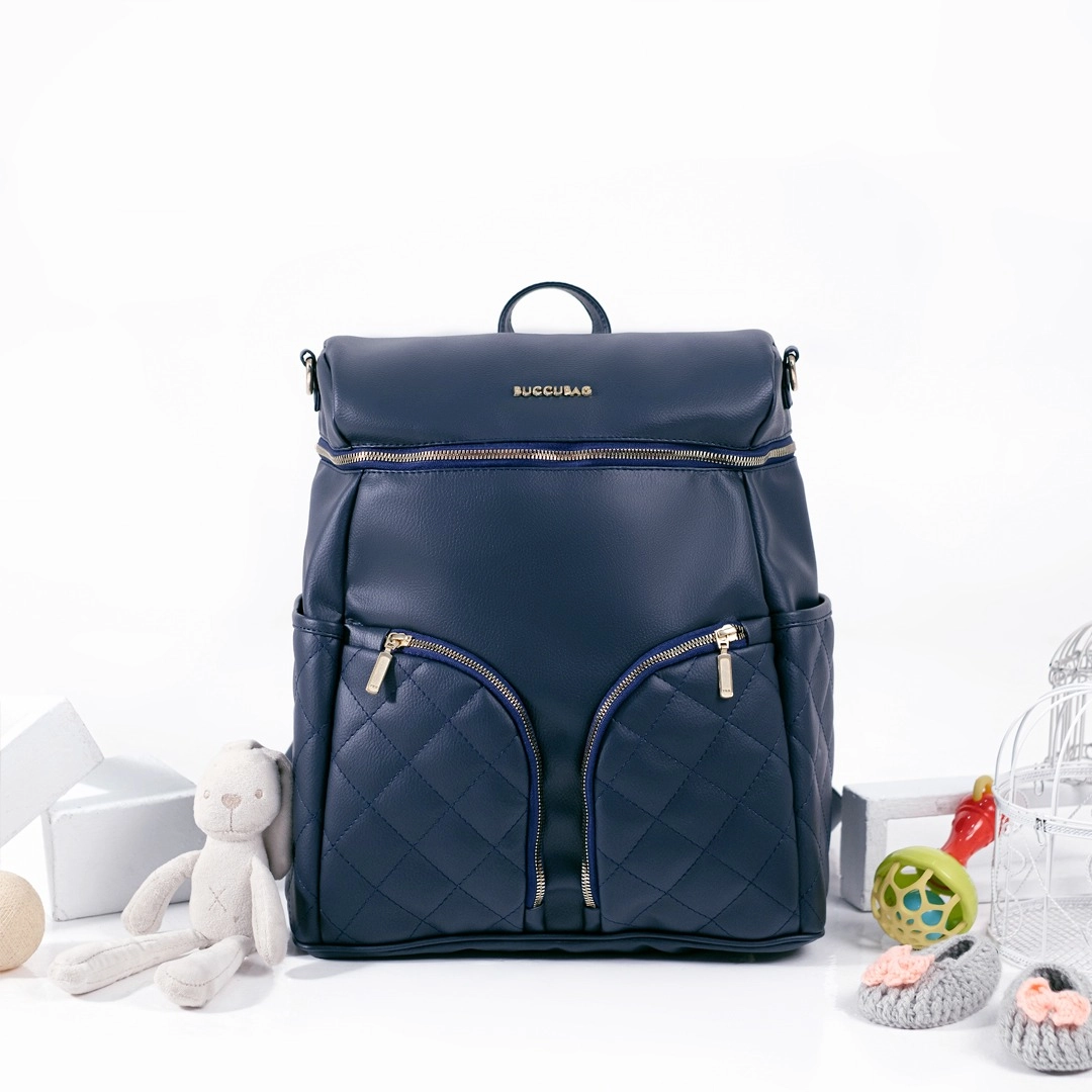 tas perlengkapan bayi  diaper bag buccubag pop Navy Blue Black 