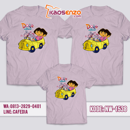 Baju Kaos Couple Keluarga Dora | Kaos Family Custom | Kaos Dora- NW 1538