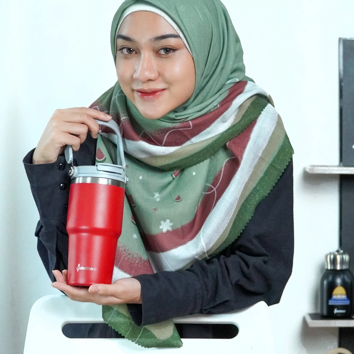 Tumbler palestina 600ml palestinaid signature red