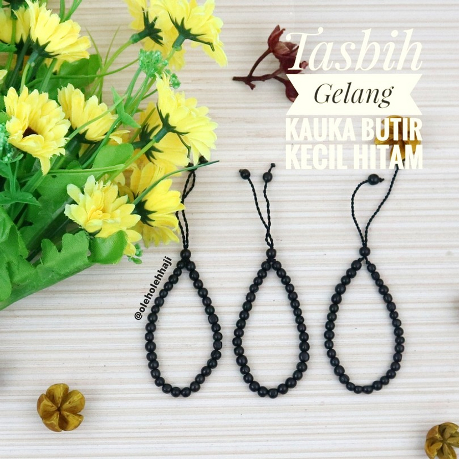 Tasbih Gelang  Original Kaoka Kauka  Butir Kecil Hitam