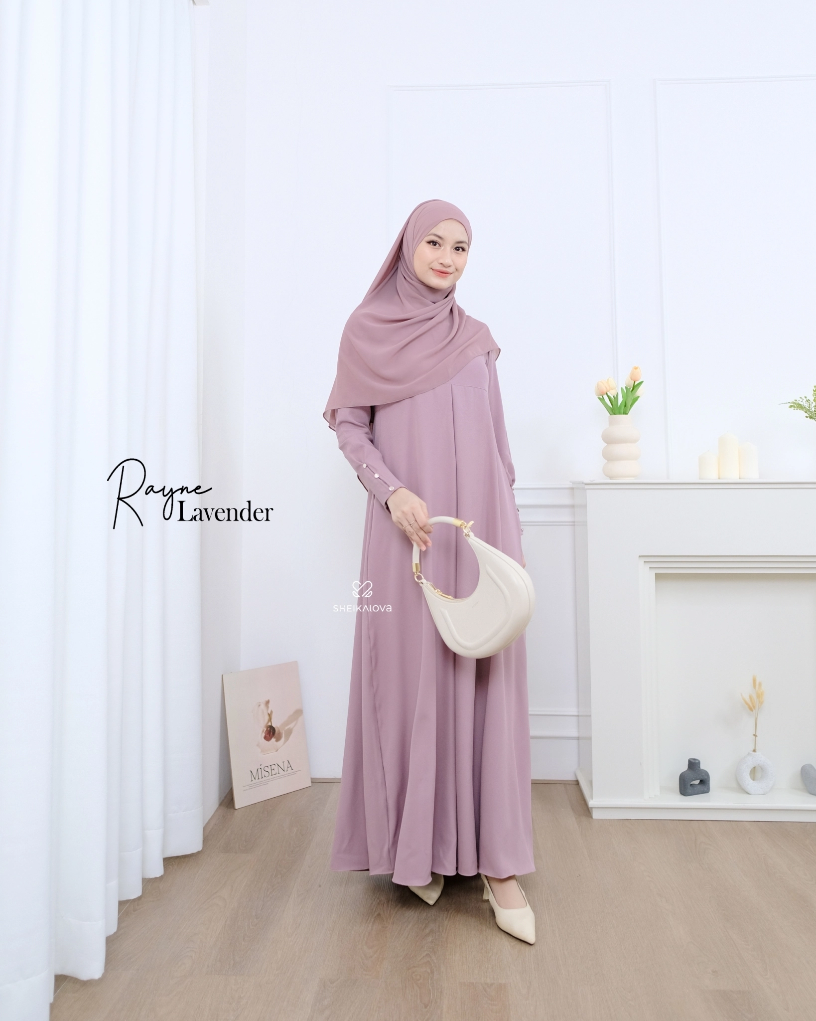 Sheika Hijab || Rayne Dress [ Abaya umroh baju muslim wanita polos ladyzara ]