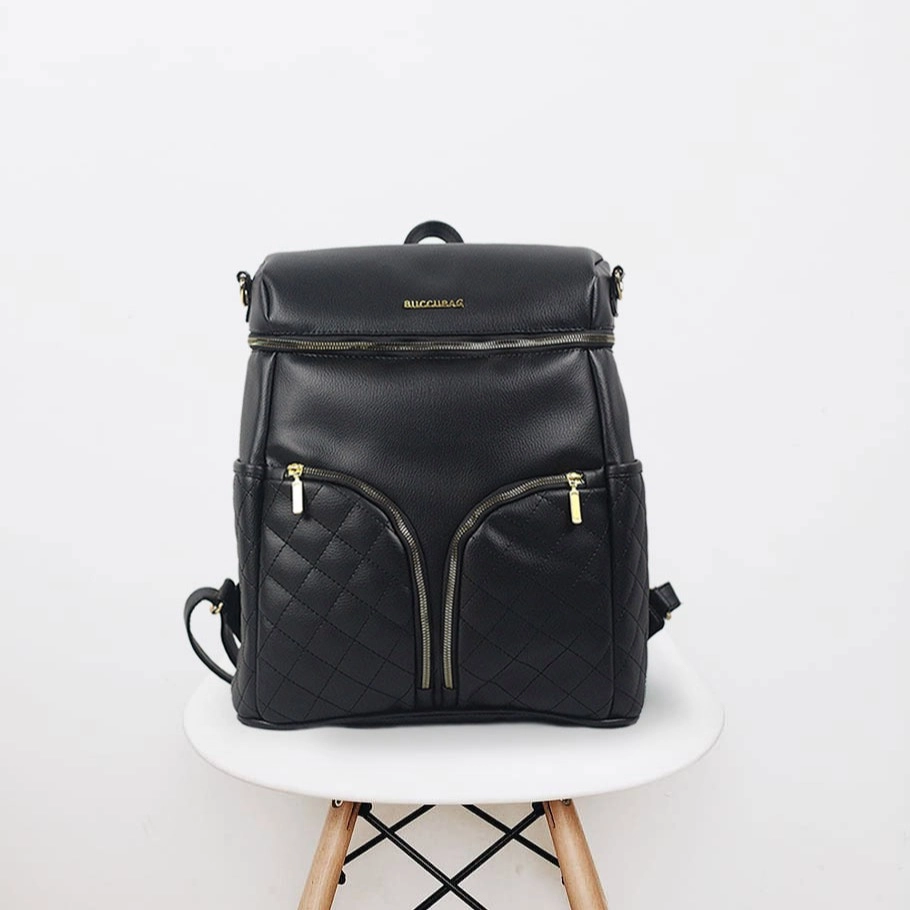 tas perlengkapan bayi besar diaper bag buccubag pop black