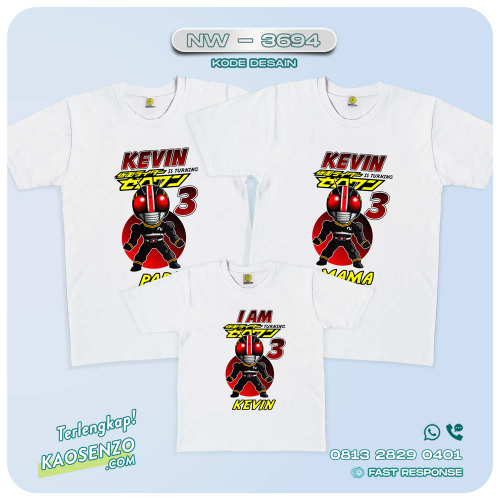 Baju Kaos Couple Keluarga Kamen Rider | Kaos Family Custom | Kaos Kamen Rider - NW 3694