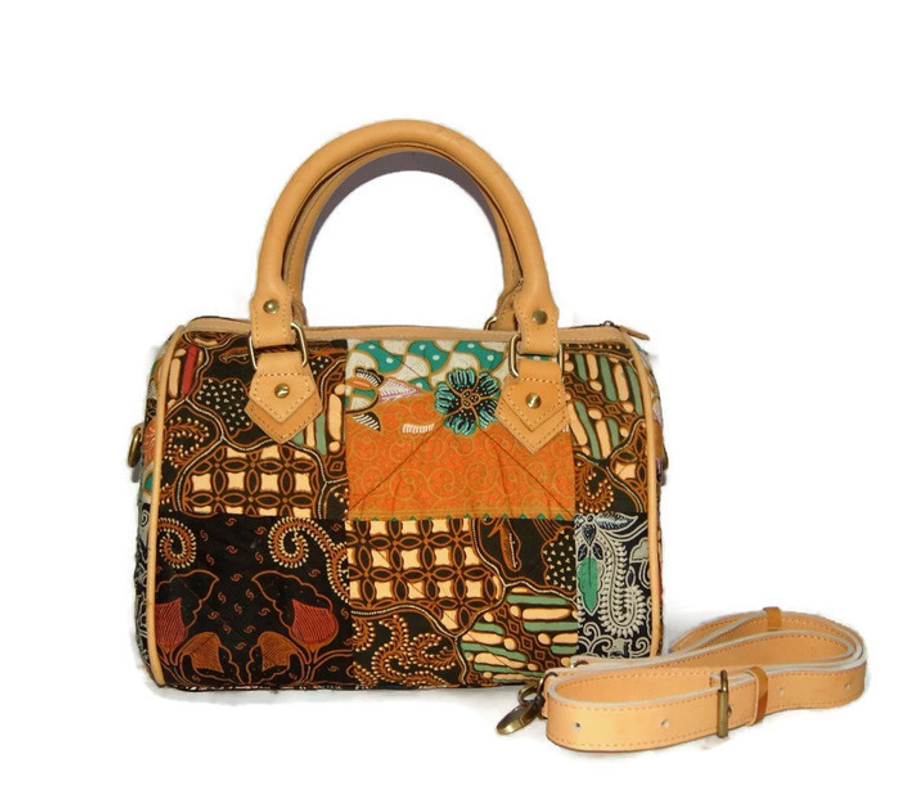 Tas Wanita Batik Kombinasi Kulit Asli Handbag Tali Tas Wanita Batik Kombinasi Kulit Asli Handbag Tali