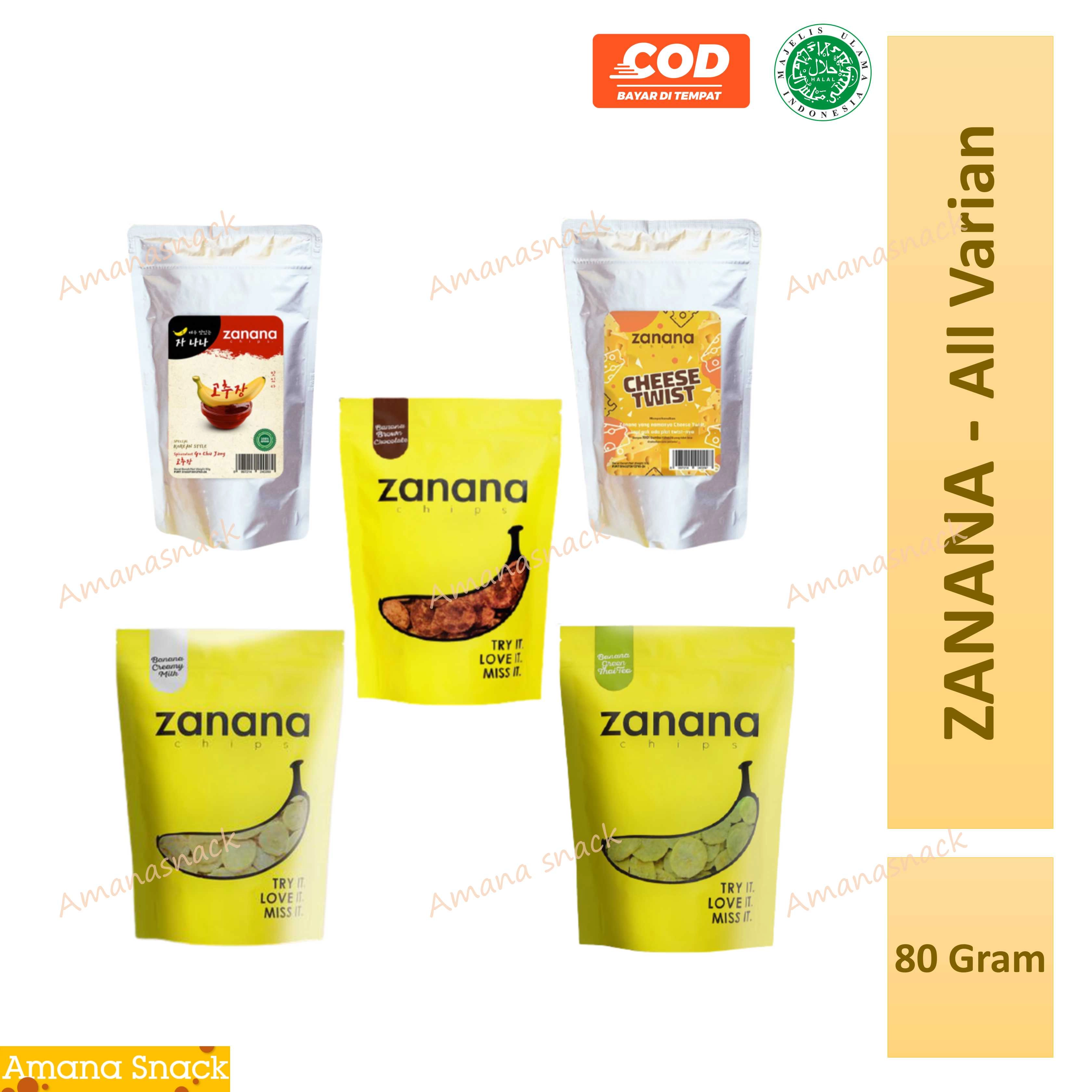 ZANANA Chips Keripik Pisang Manis All Varian